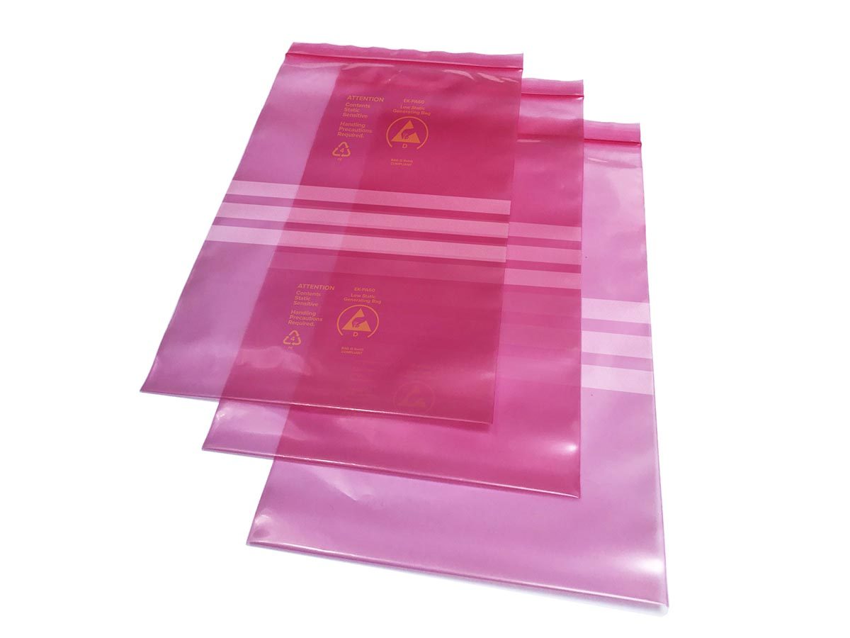 Pink Anti-Static Bags EK-LPA60 feature